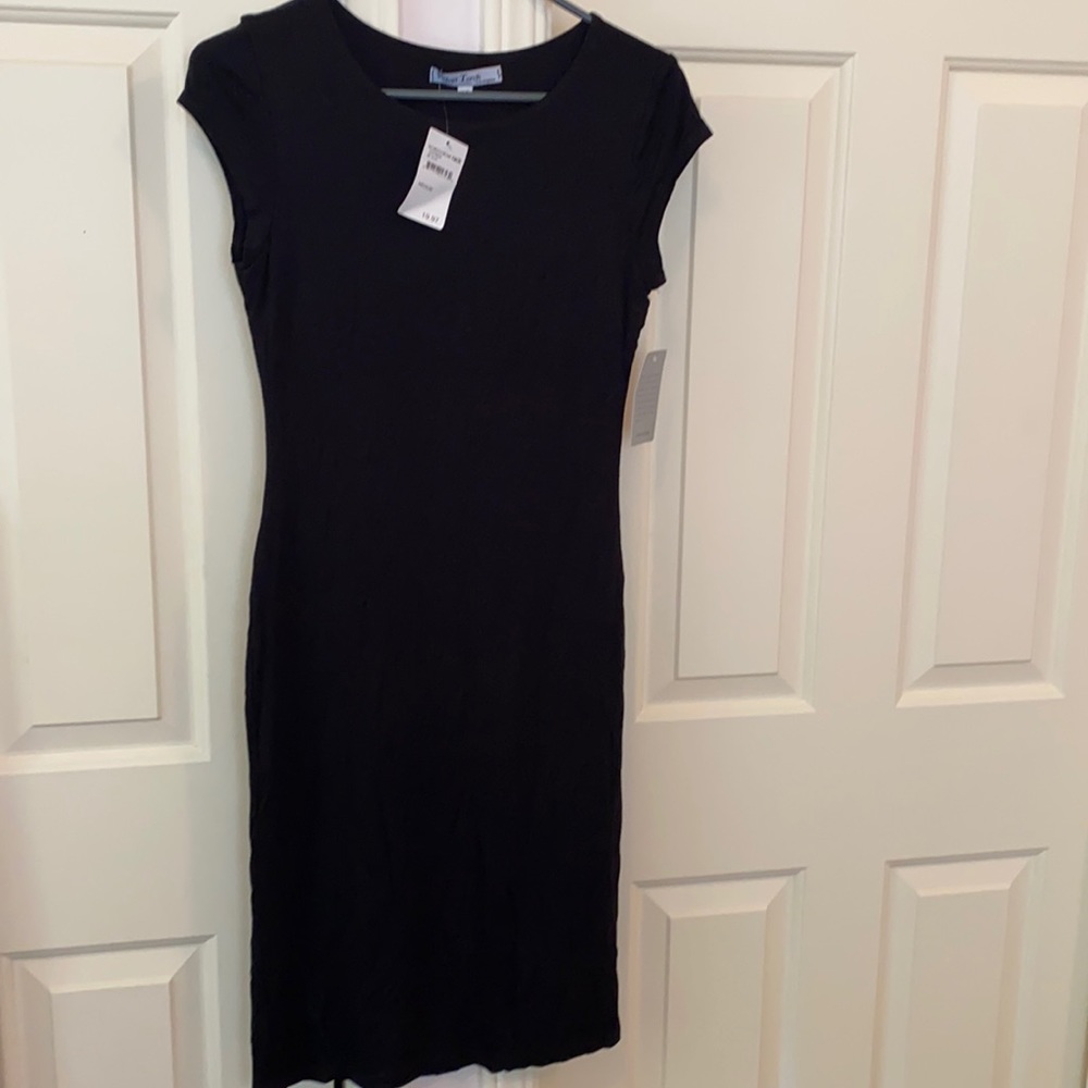 Nordstrom’s black midi tshirt dress size m nwt